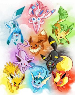 Pokémon Go Eevee Evolutions Paint By Numbers