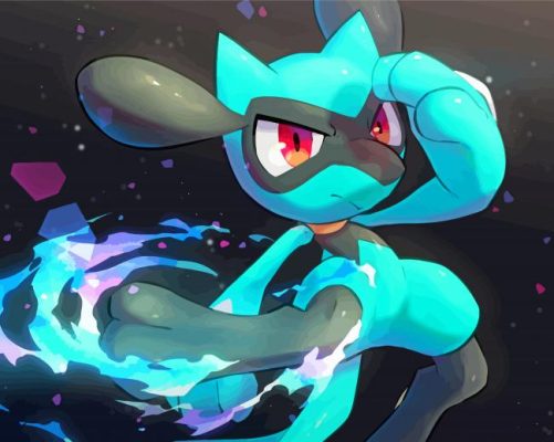 Pokemon Species Riolu Paint By Numbers