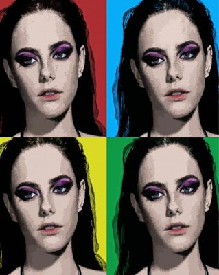 Pop Art Actress Kaya Scodelario Paint By Numbers