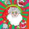 Psychedelic Santa Face Paint By Numbers