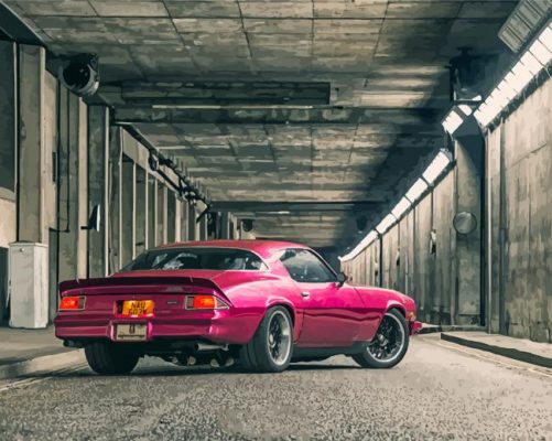 Purple 1977 Camaro Paint By Numbers