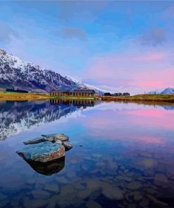 Queenstown Lake At Sunset Paint By Numbers