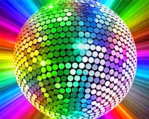 Rainbow Disco Ball Paint By Numbers