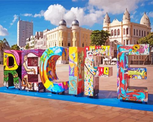 Recife City Brazil Paint By Numbers