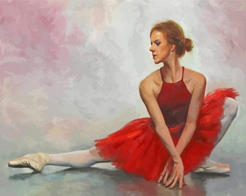 Red Ballet Art Paint By Numbers