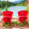 Red Chairs Lake Paint By Numbers