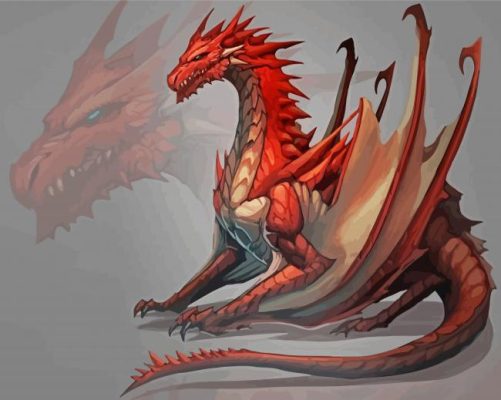 Red Dragon Art Paint By Numbers