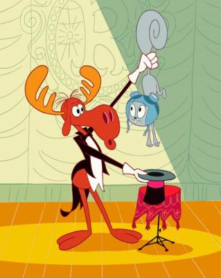 Rocky And Bullwinkle J Moose The Magician Paint By Numbers