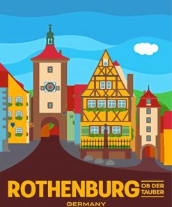 Rothenburg Germany Poster Paint By Numbers