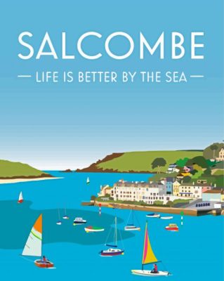 Salcombe Poster Paint By Numbers