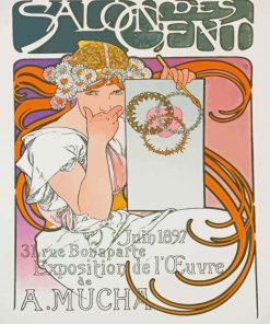 Salon De Cent Alphonse Mucha Paint By Numbers