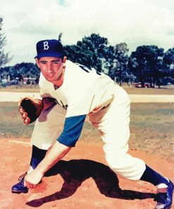 Sandy Koufax Baseball Player Paint By Numbers