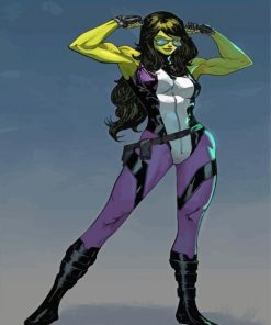 She Hulk Art Paint By Numbers