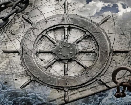 Ship Wheel Paint By Numbers