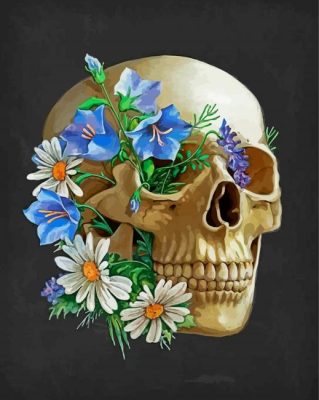 Skull Flowers Paint By Numbers