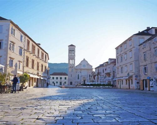 St Stephen's Cathedral In Hvar Croatia Paint By Numbers