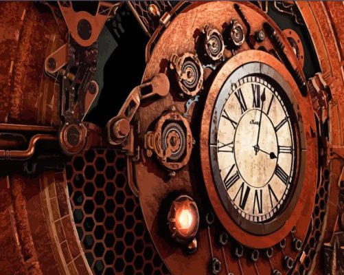 Steampunk Clock Paint By Numbers