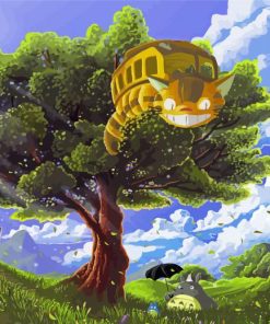 Studio Ghibli Totoro And Catbus Paint By Numbers