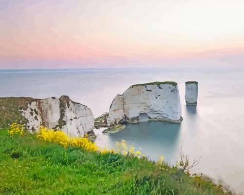 Studland Old Harry Rocks Paint By Numbers