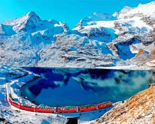 Bernina Express Switzerland Paint By Numbers