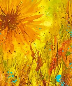 The Abstract Sunflower Paint By Numbers