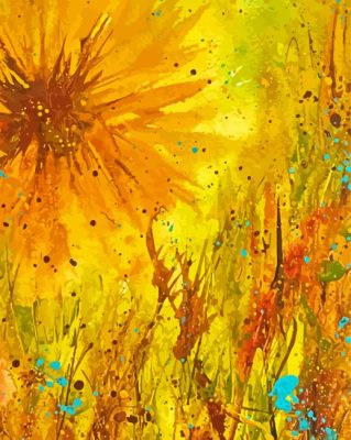 The Abstract Sunflower Paint By Numbers