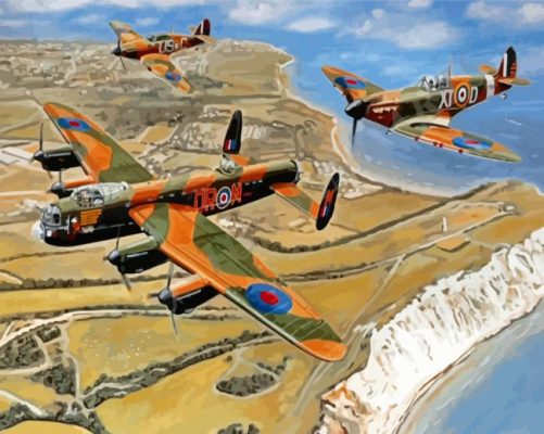 The Battle Of Britain Military Aircraft Paint By Numbers