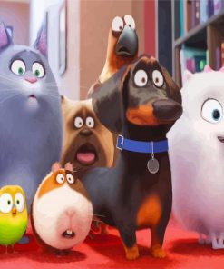 The Secret Life Of Pets Characters Paint By Numbers