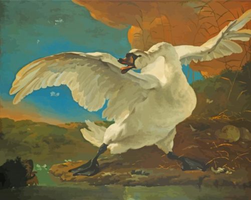 The Threatened Swan By Jan Asselyn Paint By Numbers