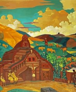 Three Pleasures By Nicholas Roerich Paint By Numbers