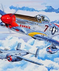 Tuskegee Airmen Planes In The Sky Paint By Numbers