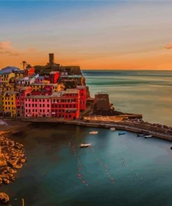 Vernazza At Sunset Paint By Numbers