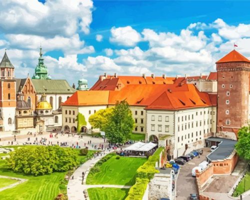 Wawel Royal Castle Poland Buildings Paint By Numbers