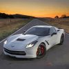 White Corvette Car Paint By Numbers