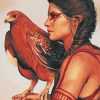 Woman And Hawk Bird Paint By Numbers