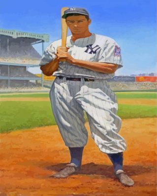 Yankees Baseball Player Joe DiMaggio Paint By Numbers