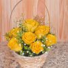 Yellow Roses Basket Paint By Numbers