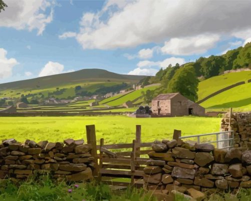 Yorkshire Dales Landscape Countryside Paint By Numbers