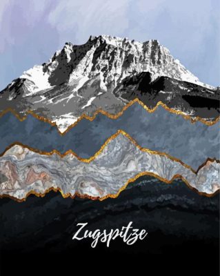 Zugspitze Poster Paint By Numbers