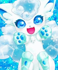 Adorable White Vulpix Paint By Numbers