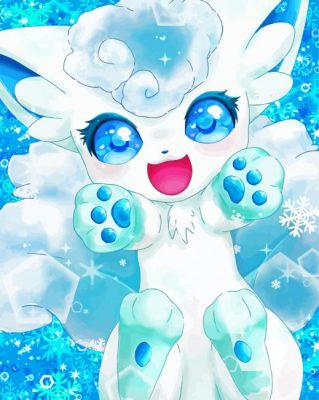 Adorable White Vulpix Paint By Numbers