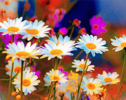 Aesthetic Field Of Daisies Paint By Numbers