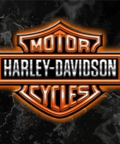 Aesthetic Harley Davidson Logo Paint By Numbers