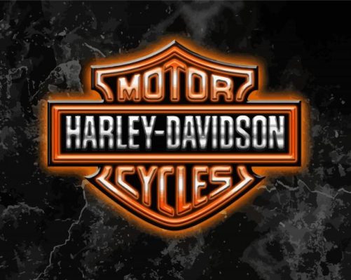 Aesthetic Harley Davidson Logo Paint By Numbers