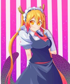 Aesthetic Miss Kobayashi's Dragon Maid Paint By Numbers