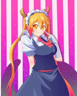 Aesthetic Miss Kobayashi's Dragon Maid Paint By Numbers