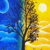 Aesthetic Tree Night And Day Art Paint By Numbers