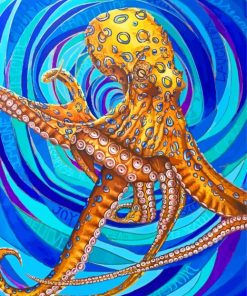 Aesthetic Blue Ringed Octopus Paint By Numbers