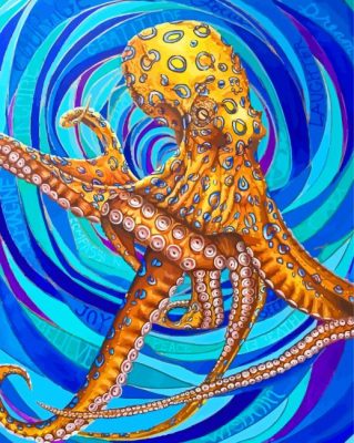 Aesthetic Blue Ringed Octopus Paint By Numbers