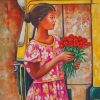 Aesthetic Flower Seller Paint By Numbers